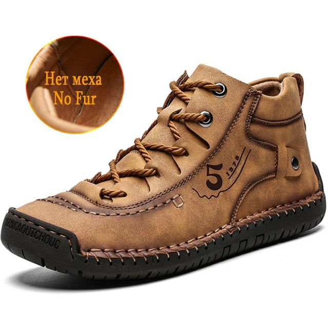 Men's Leather Loafers - Breathable Handmade Casual Shoes