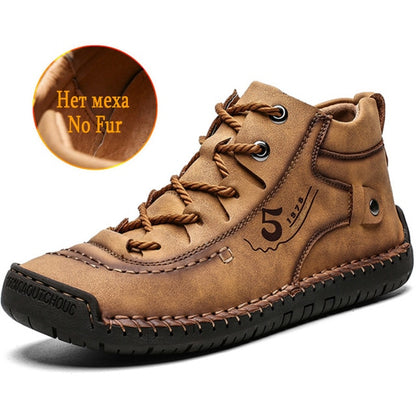 Men's Leather Loafers - Breathable Handmade Casual Shoes