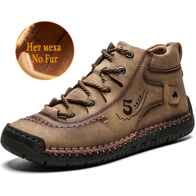 Men's Leather Loafers - Breathable Handmade Casual Shoes