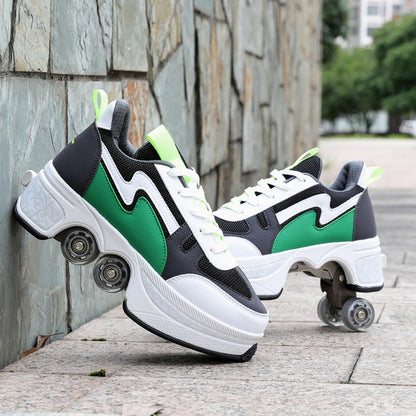 Deform Wheel Skates - Versatile Sneakers with Built-In Wheels for Adventure