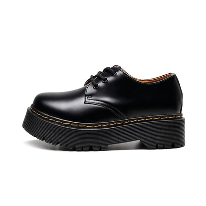 retro leather women's shoes spring autumn British student bottom work goth shoes women The first layer of genuine leather-41