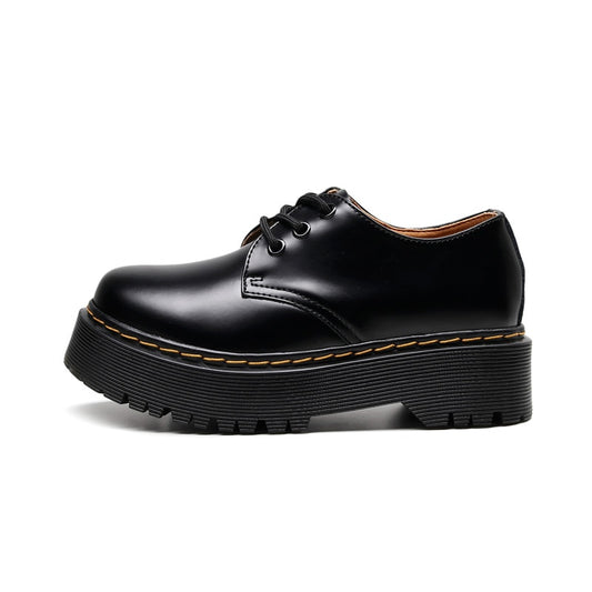 retro leather women's shoes spring autumn British student bottom work goth shoes women The first layer of genuine leather-41