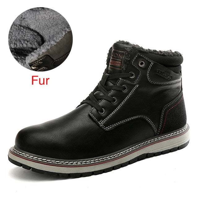 DEKABR Men’s Waterproof Winter Boots for Cold Weather Comfort