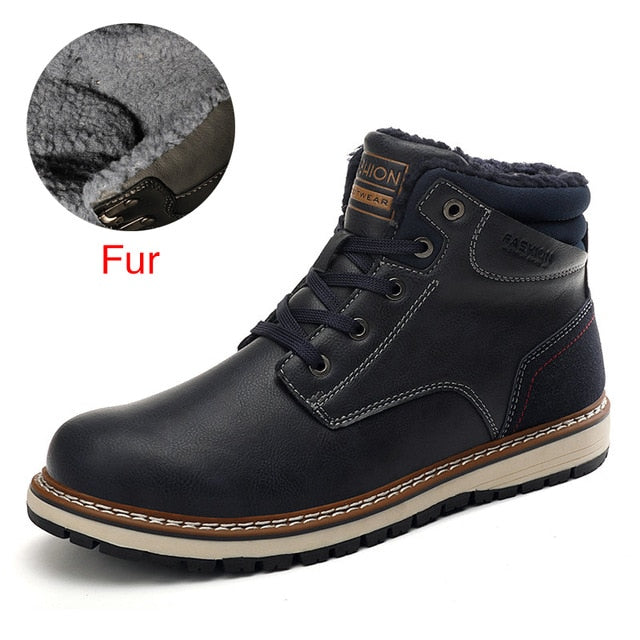 DEKABR Men’s Waterproof Winter Boots for Cold Weather Comfort