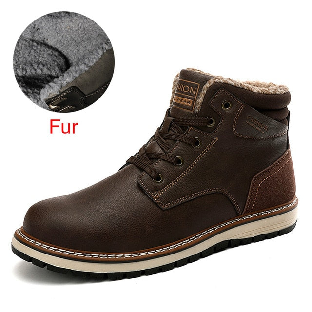 DEKABR Men’s Waterproof Winter Boots for Cold Weather Comfort