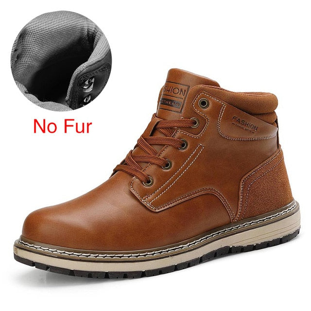 DEKABR Men’s Waterproof Winter Boots for Cold Weather Comfort