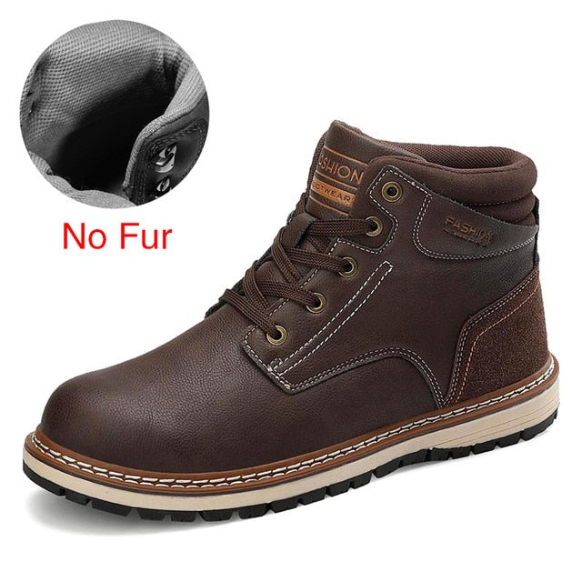 DEKABR Men’s Waterproof Winter Boots for Cold Weather Comfort