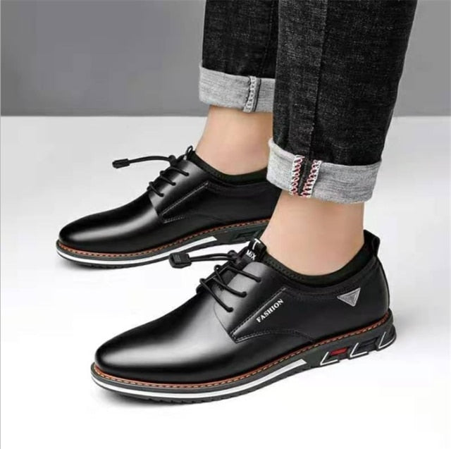 Men's Leather Oxford Shoes - Classic Style & Comfort