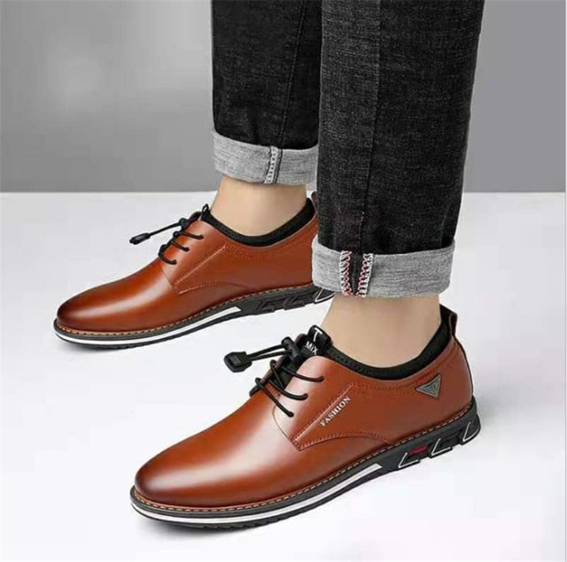 Men's Leather Oxford Shoes - Classic Style & Comfort