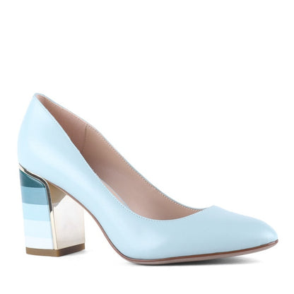 SOPHITINA Pumps Fashion Colorful Square Heels High Quality Sheepskin Round Toe Pumps Mature Hot Sale Elegant Women's Shoes W10