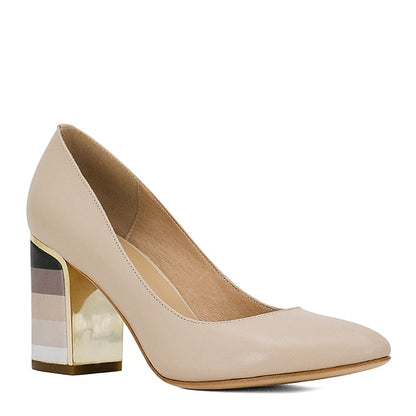 SOPHITINA Pumps Fashion Colorful Square Heels High Quality Sheepskin Round Toe Pumps Mature Hot Sale Elegant Women's Shoes W10