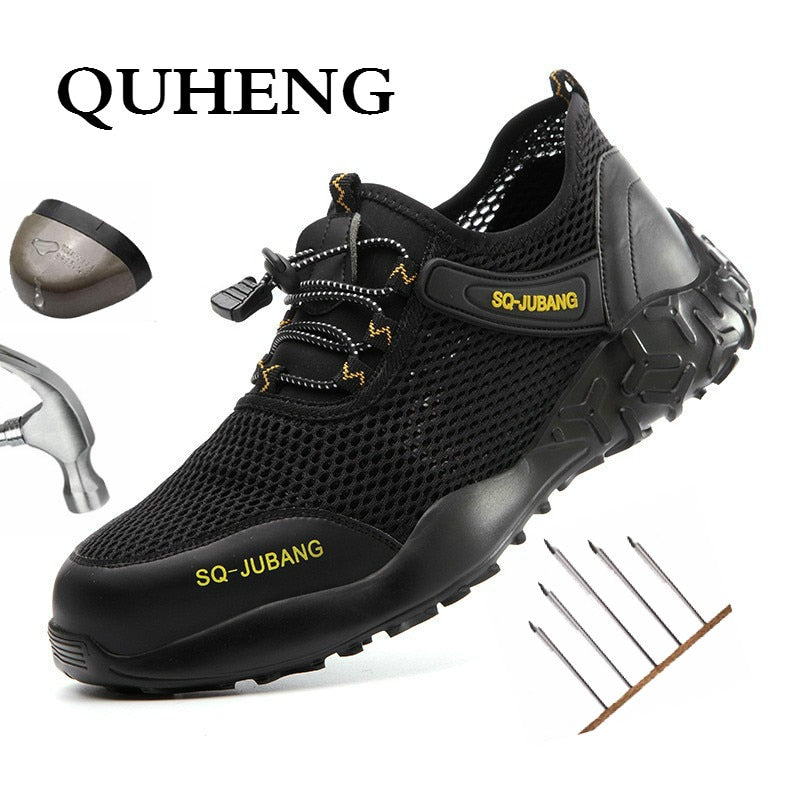 QUHENG Men's Safety Work Boots - Durable & Protective