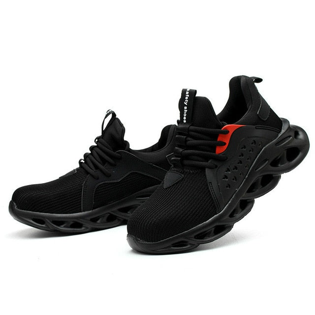 Leoxose Men Light Sneaker Indestructible Steel Toe Soft Anti-piercing Work Boots men shoes New Breathable Mesh Safety Shoes