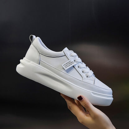 Women's Leather Platform Sneakers - Lightweight & Breathable
