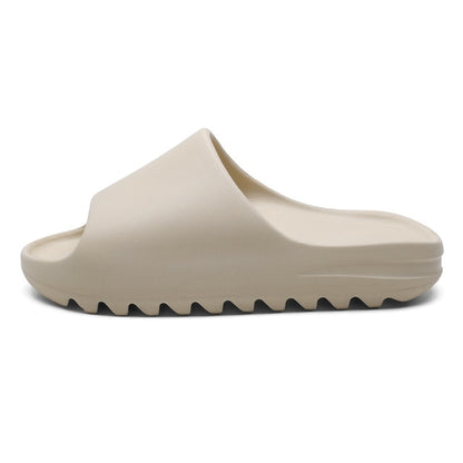 Men's Summer Yzy Slides Breathable Cool Beach Sandals Flip Flops Fish Mouth Men Slippers Lightweight Bone White Plus Size 35-46