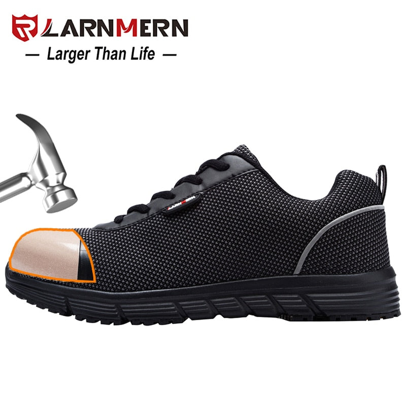 LARNMERN Men's Eco-Friendly Safety Sneakers - Style & Protection