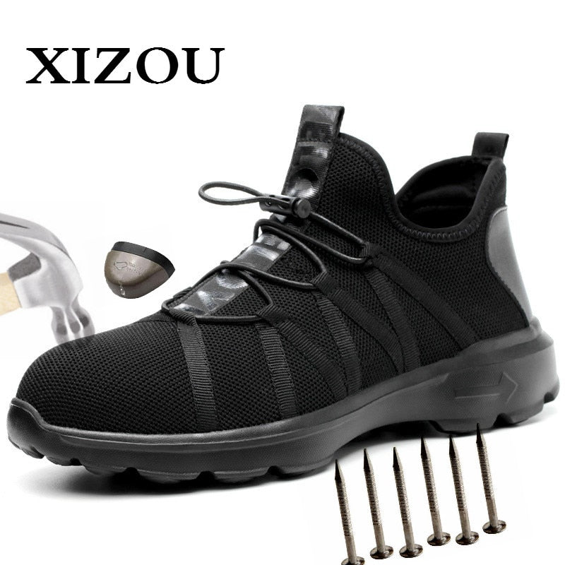 XIZOU Men's Steel Toe Safety Boots - Durable & Puncture-Proof