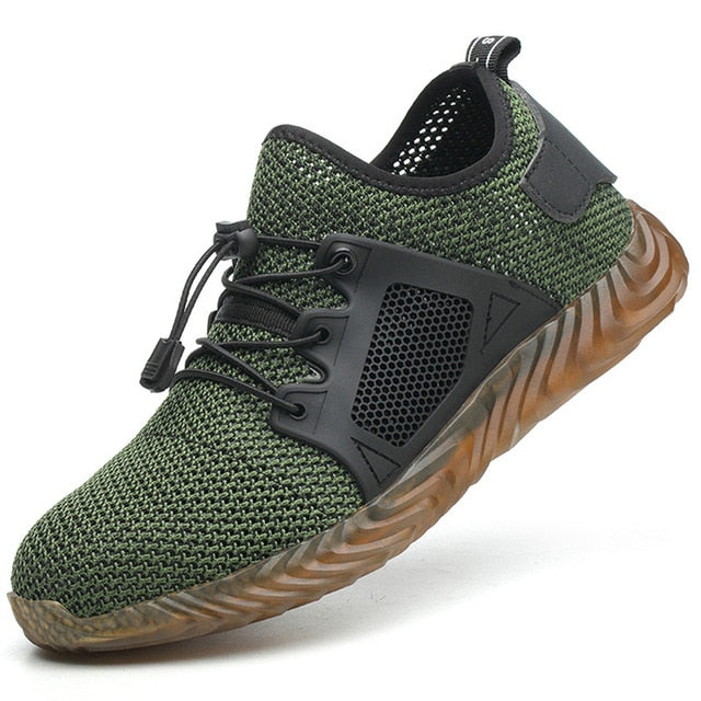 Men's Eco-Friendly Steel Toe Work Shoes - Safe & Sustainable Comfort