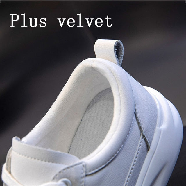 Women's Leather Platform Sneakers - Lightweight & Breathable