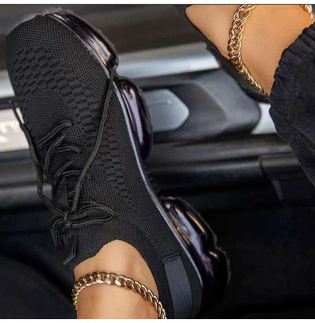 Women's Lightweight Air Cushion Sneakers - Breathable & Stylish