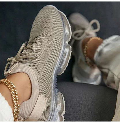Women's Lightweight Air Cushion Sneakers - Breathable & Stylish