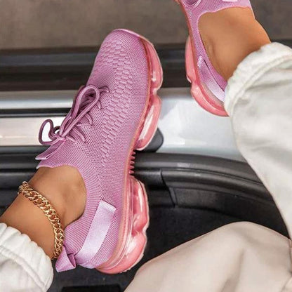 Women's Lightweight Air Cushion Sneakers - Breathable & Stylish