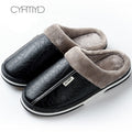Men's Cozy Plush Winter Slippers - Warmth & Style