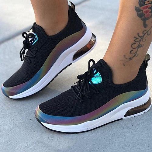 Eco-Friendly Women's Lace-Up Sneakers - Chic Sustainable Comfort