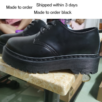 retro leather women's shoes spring autumn British student bottom work goth shoes women The first layer of genuine leather-41
