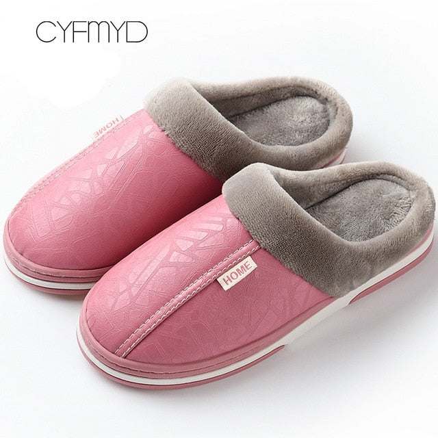 Men's Cozy Plush Winter Slippers - Warmth & Style