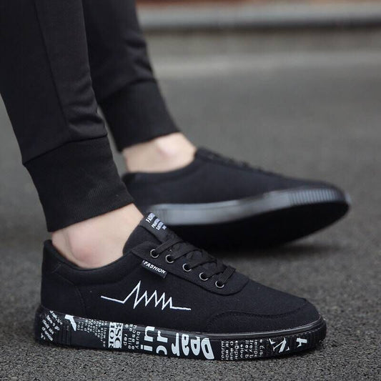 Eco-Friendly Canvas Sneakers - Men's Low Top Casual Shoes