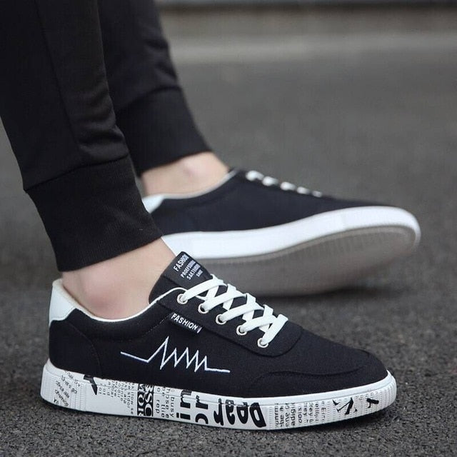 Eco-Friendly Canvas Sneakers - Men's Low Top Casual Shoes