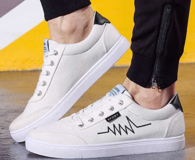 Eco-Friendly Canvas Sneakers - Men's Low Top Casual Shoes
