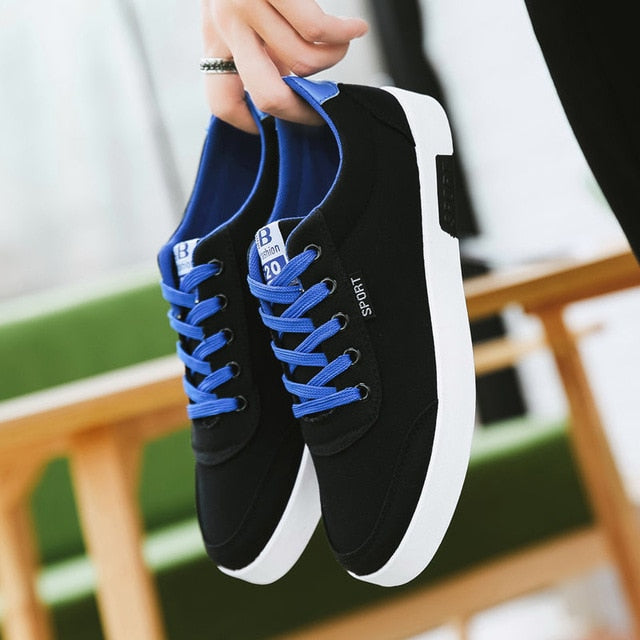 Eco-Friendly Canvas Sneakers - Men's Low Top Casual Shoes