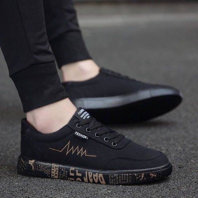 Eco-Friendly Canvas Sneakers - Men's Low Top Casual Shoes