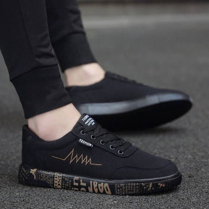 Eco-Friendly Canvas Sneakers - Men's Low Top Casual Shoes