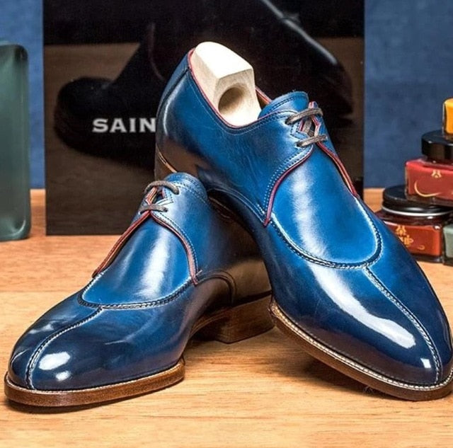 Men PU Leather Shoes Low Heel Shoes Dress Shoes Brogue Shoes Spring Ankle Boots Vintage Classic Male TV412