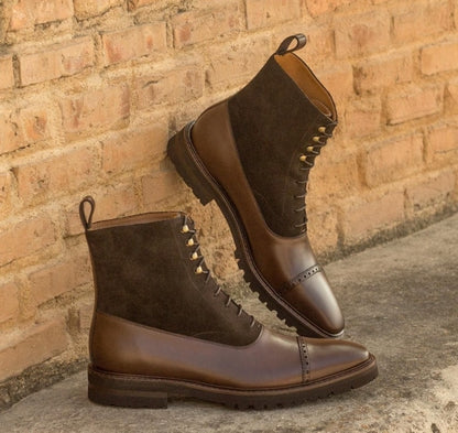 Vintage Men's PU Leather Brogue Shoes - Classic Style & Comfort