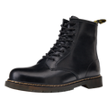 Dr. Martens Style Genuine Leather Ankle Boots - Unisex Punk Chic
