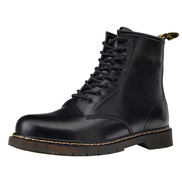 Dr. Martens Style Genuine Leather Ankle Boots - Unisex Punk Chic