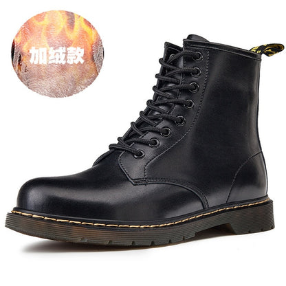 Dr. Martens Style Genuine Leather Ankle Boots - Unisex Punk Chic