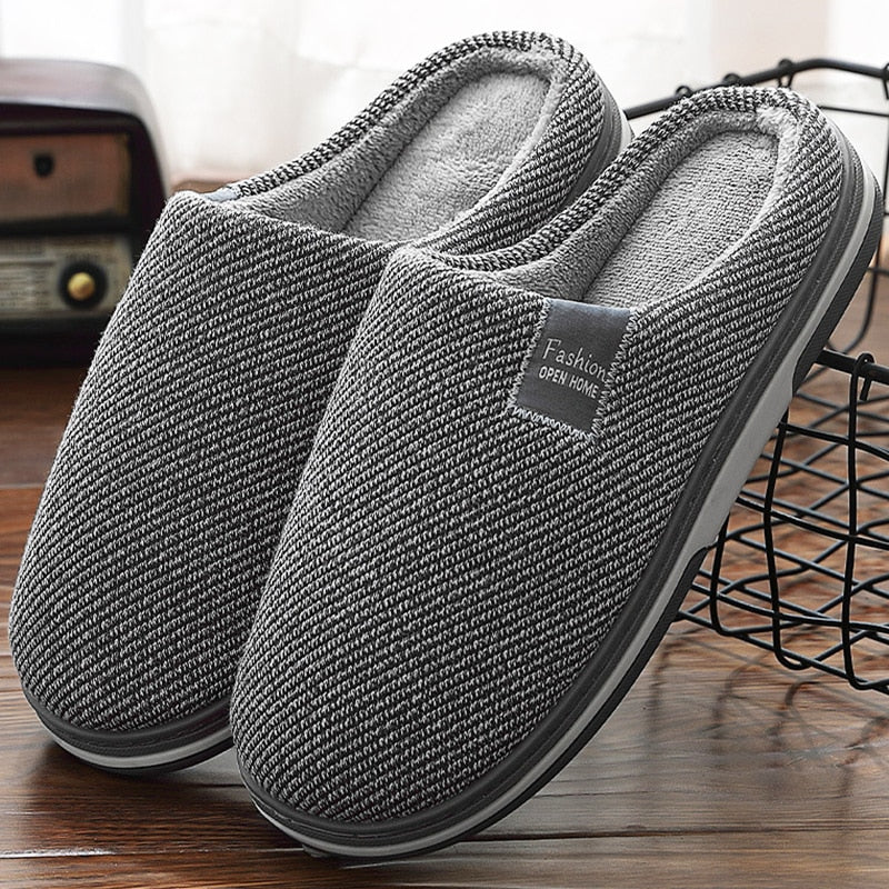 Men's Winter Memory Foam Slippers - Cozy Comfort for Chilly Nights