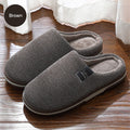 Men's Slippers Memory foam Slippers for home 2020 Winter Non Slip Male House Shoes Stripe Unisex Indoor plus size 11-12