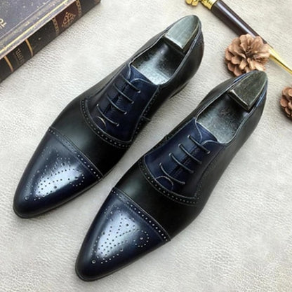 Men's Vintage Leather Loafers - Classic Style & Comfort