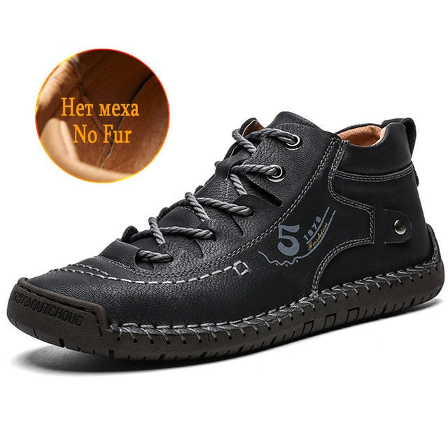 Casual Men's Winter Boots - Warm & Stylish Leather Footwear