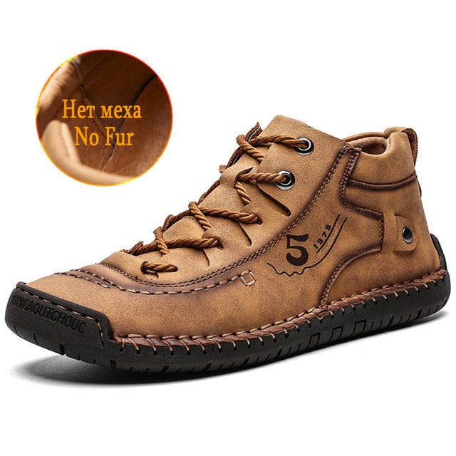 Casual Men's Winter Boots - Warm & Stylish Leather Footwear