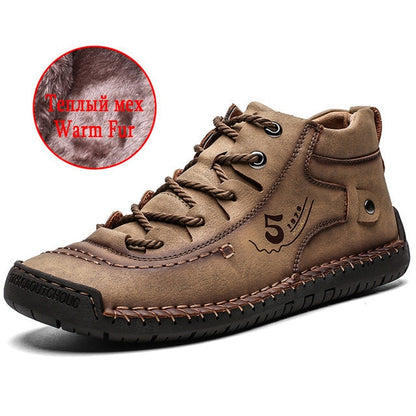 Casual Men's Winter Boots - Warm & Stylish Leather Footwear