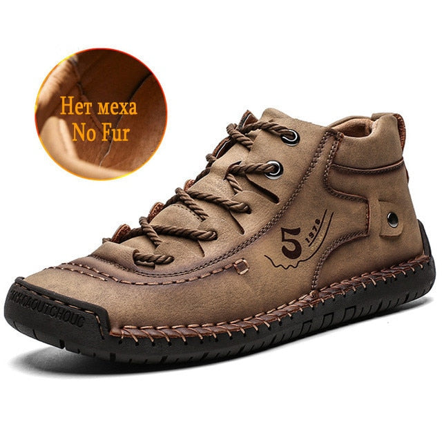 Casual Men's Winter Boots - Warm & Stylish Leather Footwear