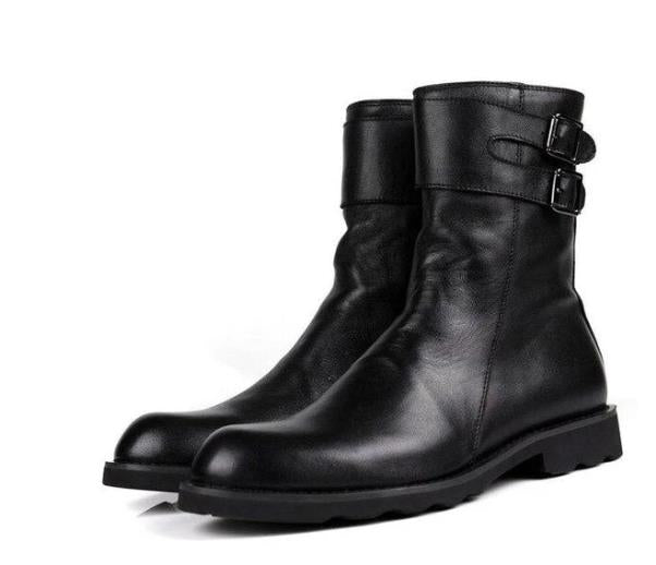 Men PU Leather Fashion Shoes Low Heel Fringe Shoes Dress Shoes Brogue Shoes Spring Boots Vintage Classic Male Casual TV069