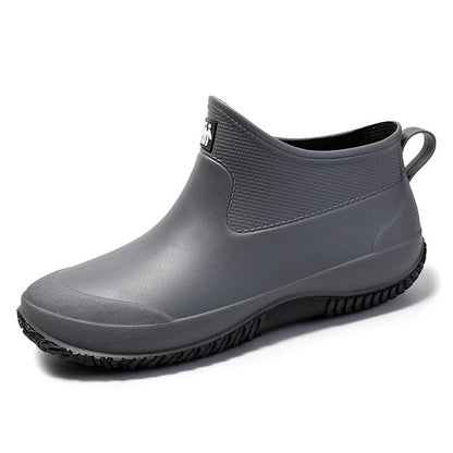 BAOLESEM Men's Eco-Friendly Waterproof Ankle Rain Boots